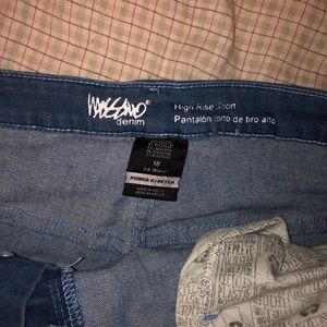 High waisted denim shorts